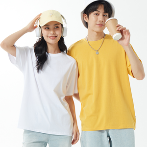 قميص ترويجي خفيف الوزن بياقة دائرية مصنوع من القطن المسرح 100٪ بوزن 220 جرام للمتر المربع مع شعار مخصص على الملصق للرقبة للموظفين - Product Image 2