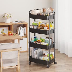 Chariot de rangement mince en plastique moderne et coloré pour <span class=keywords><strong>cuisine</strong></span>, étagère de rangement pour <span class=keywords><strong>cuisine</strong></span>, vente en gros - Product Image 5