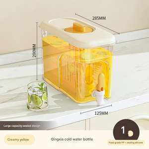 Dispensador de Bebidas de Plástico para Refrigerador, Ecológico, Contemporáneo, para el Hogar, con Grifo, para Agua Fría y Jugos, 4L - Product Image 5