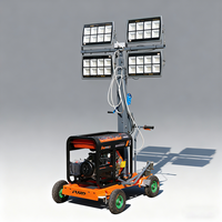 Promotion : Tour d'éclairage mobile LED pour travail de nuit, alimentation essence ou diesel, avec chariot, pour extérieur