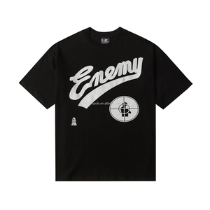 T-shirts pour hommes surdimensionnés en coton personnalisés en usine, impression sérigraphique, 300 g/m², poids lourd, lavés à l'acide, délavés au soleil - Product Image 5