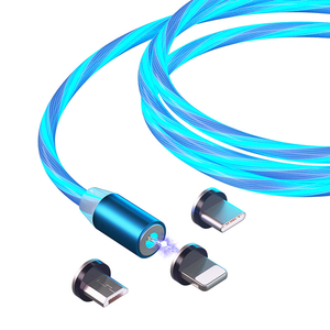 LED Débit USB Chargeur Câble Lampe Briller Chargeur Lueur Chargeur Magnétique Connexion Rapide Magnétique Trois-en-un USB Câble Compatible - Product Image 1