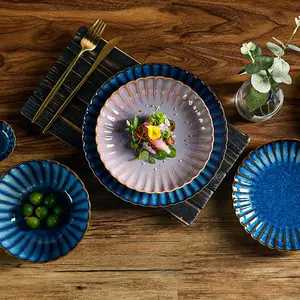Juego de vajilla personalizada a granel, juego de platos de cena de cerámica, platos y cuencos de cerámica blanca para <span class=keywords><strong>restaurante</strong></span>, Buffet - Product Image 2