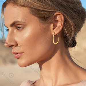 Gemnel thời trang Minimalism đồ trang sức 925 Sterling bạc có thể điều chỉnh giọt Bông tai - Product Image 3