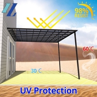 Auvent de jardin/patio/balcon motorisé à double rétraction en alliage d'aluminium, télécommande, PVC, imperméable, 850g/m², pas cher, 2x6m