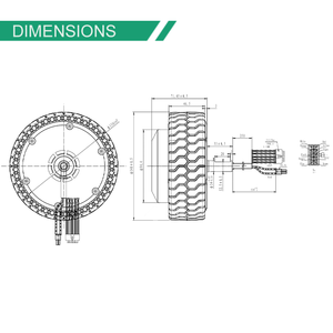 Motor de Eje Bajo bibo IWS55L-3D5250B-MAAFC para Aplicaciones Multifuncionales con Menos del 90% de Humedad Relativa y Conmutación por Escobillas - Product Image 3