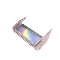 Boîtes de faux cils en carton de luxe imprimées sur mesure Boîtes pliantes magnétiques recyclables avec couvercle mat transparent transparent