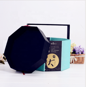 Doble capa de Mooncake caja de embalaje con octogonal de doble-capa de mano para té rojo vino Mooncake con aduanas - Product Image 3