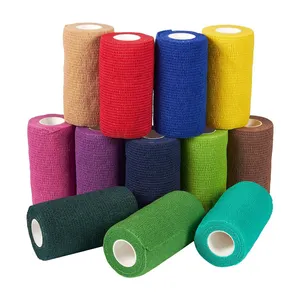 Factory Wholesale Self-Adhesive Bandages Non-Woven Cohesive Bandage Sport Adhesive Elastic Bandage