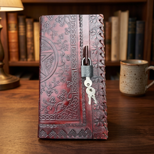 Factory Supply Antique Brass Mini Padlock with <b>Leather</b> Cover for Notebook Gift Pencil case - Product Image 3