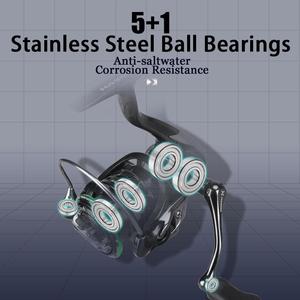 Mulinello da Pesca HASIDA Verdant <span class=keywords><strong>BFS</strong></span> 138G con 5+1 Cuscinetti, Rapporto di Trasmissione 5.2:1, Potenza di Trascinamento 5KG, Rotore in Fibra di Carbonio, Ingranaggi Metallici Robusti - Product Image 5