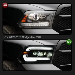 Faro Delantero para Dodge RAM 1500 2009-2018, Actualización Modificada a Nuevo Kit de Faros LED con Señal de Giro Dinámica DRL para Vehículo - Product Image 3