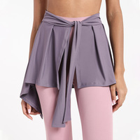 Vestidos informales para mujer, multiusos, entrenamiento al aire libre, Yoga, pareo, cintura, cadera, seguridad, faldas ajustadas para baile de Ballet