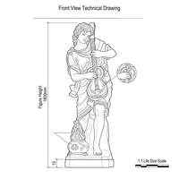 Decoración de Dormitorio Estilo Resort de Ensueño, Figura Humana de Tamaño Real para Decoración de Jardín, Estatua Femenina de Mármol Tallada a Mano