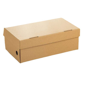 صندوق أحذية للبيع بالجملة بسعر منخفض ومتوفر في المخزون، صندوق كرافت كرتون قابل للطي لأحذية الرجال والنساء، علبة تغليف للتجارة الإلكترونية والشحن السريع - Product Image 4