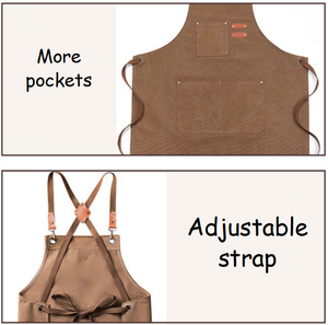 Grembiule Personalizzato con Logo, Impermeabile, Regolabile, con Tasche per Cucina, Chef e Barbieri - Product Image 6