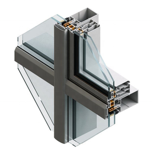 Structure métallique de construction, revêtement mural extérieur, cadre visible, verre feuilleté, mur-rideau, norme <span class=keywords><strong>GCW</strong></span>, norme GB - Product Image 2