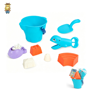 Ensemble de jouets de plage pour enfants 8 pièces : seau, pelle, pince crocodile, moule château – Jouet d'extérieur pour l'été – Vente en gros - Product Image 4