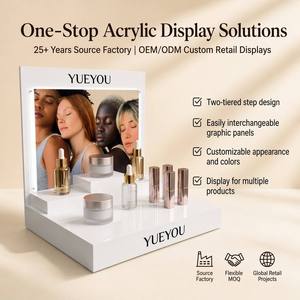 Expositor de Cosméticos Modular de Acrílico Plegable y Personalizable, Fácil de Montar, para Diseño en Tiendas Minoristas y Salones de Belleza - Product Image 1