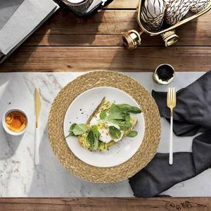 Sets de table et sous-verres artisanaux en paille naturelle tressée de 4,72 pouces, non toxiques, au design traditionnel chinois, hygiéniques et durables - Product Image 3