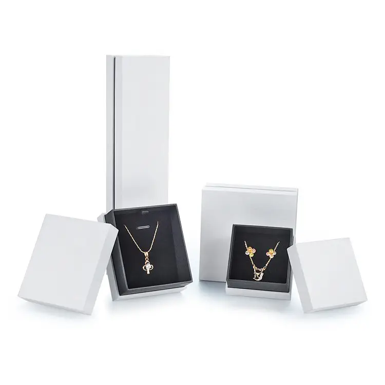 Custom silver foil logo ring earring bracelet jewelry cardboard boxes