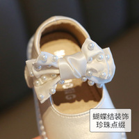 Zapatos de Princesa de PU para Bebé Niña, Suela Blanda, Cierre de Velcro, Lazo, para Primavera, Verano y Otoño, de 1 Año