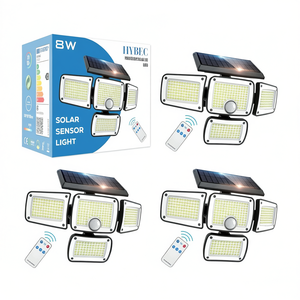 Faretto LED Solare Hybec 8W con Sensore e Telecomando per Illuminazione Esterna - Product Image 2