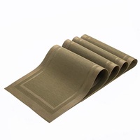 Tapis de table classique européen anti-chaleur et antidérapant, impression personnalisée, isolation thermique durable en PVC pour hôtels et restaurants occidentaux