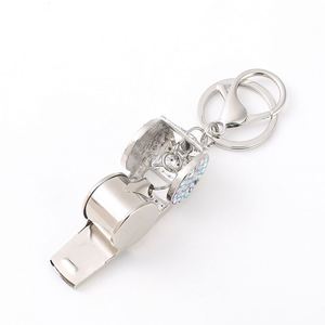 Wholesale Creative <b>Gifts</b> Diamond Rhinestone Whistle Metal Key Chains Beautiful Bling Keychain - Product Image 3