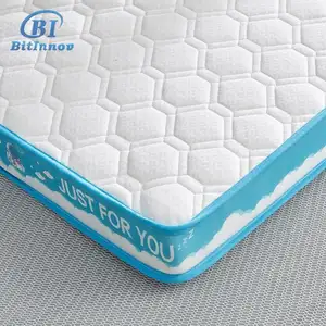 Bitinnov豪华防螨皇家12英寸欧洲顶级滚动内弹簧床垫，配有天然乳胶高密度泡沫