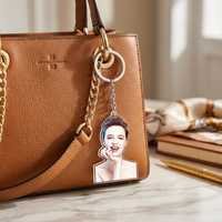Porte-clés personnalisé avec photo, en acrylique transparent, portrait d'animal de compagnie, porte-clés personnalisé, cadeau commémoratif familial, OEM, vente en gros, usine