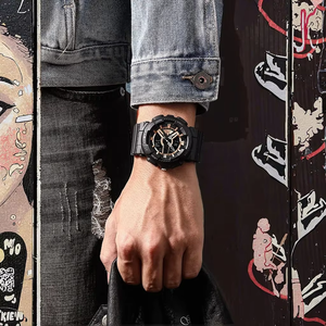 Montre G Generation <span class=keywords><strong>Ga</strong></span> <span class=keywords><strong>2100</strong></span> <span class=keywords><strong>Gm</strong></span> <span class=keywords><strong>2100</strong></span> en acier inoxydable et bracelet en silicone avec fonction d'alarme étanche IP68 pour homme et femme - Product Image 5