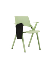 Projet scolaire de bureau chaise de conférence maille noire respirant salle de réunion chaise pliante empilable chaise de bureau de formation