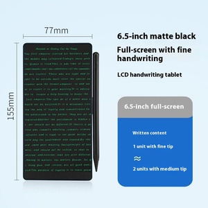 Có thể xóa toàn màn hình 6.5 inch LCD bằng văn bản máy tính bảng kỹ thuật số notepad bảng tin với Túi da cho trẻ em và người lớn - Product Image 6