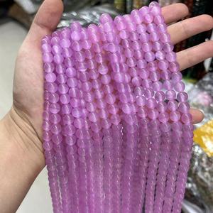 Selenite naturale di gesso <span class=keywords><strong>viola</strong></span> perline sciolte <span class=keywords><strong>pietra</strong></span> naturale <span class=keywords><strong>preziosa</strong></span> - Product Image 4