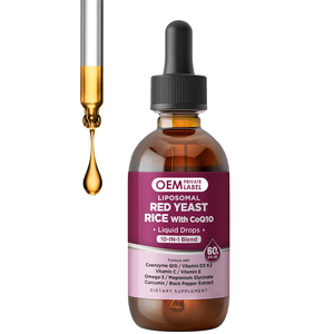 Gotas Líquidas <span class=keywords><strong>de</strong></span> <span class=keywords><strong>Arroz</strong></span> Rojo Fermentado Liposomal con CoQ10 1200mg, Suplemento <span class=keywords><strong>de</strong></span> Extracto <span class=keywords><strong>de</strong></span> <span class=keywords><strong>Arroz</strong></span> Rojo Fermentado para el <span class=keywords><strong>Colesterol</strong></span> con Bergamota Cítrica - Product Image 1