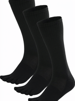 OrrinSports Chaussettes d'été à cinq doigts pour hommes et femmes, chaussettes mi-mollet Cool-max, 3 paires, respirantes, pour la course et le sport