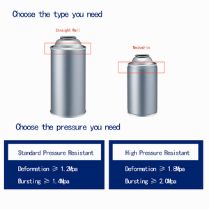 Vente en gros de cartouches de gaz <span class=keywords><strong>butane</strong></span> en fer blanc de 52 mm, bombes aérosols de propane, boîtes de conserve vides - Product Image 5