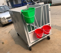 Enclos modulaire automatique en métal pour veau et box de sécurité individuel/double autoportant pour le soin des veaux et la clôture de la ferme