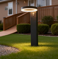 Lampes solaires murales à LED en aluminium moulé sous pression, étanches IP44, à faisceau large 360°, rechargeables et à intensité variable pour jardin