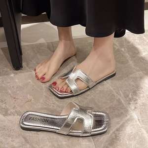 Sandales plates tendance pour femmes 2025, bout carré, style féerique français, polyvalentes, pour la plage et l'extérieur, 20+ excellents commentaires - Product Image 3