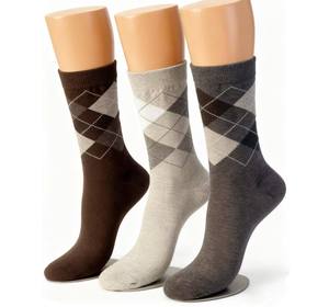 Chaussettes pour hommes à motif Argyle - Respirantes, séchage rapide, tissées en élasthanne/coton, ajustement doux et élastique, usage décontracté, professionnel et quotidien - Product Image 1