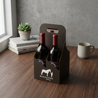 Boîte cadeau personnalisée de haute qualité pour emballage de vin, minimaliste, auto-érectible, gaufrée, en carton ondulé, Cajas Para Empaque De Producto