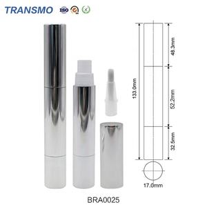 Tubo de Lápiz Corrector OEM, Envase Cosmético Personalizado, Aluminio Plateado, 4 ml, Lápices para Aceite de Cutículas con Mecanismo Giratorio - Product Image 2