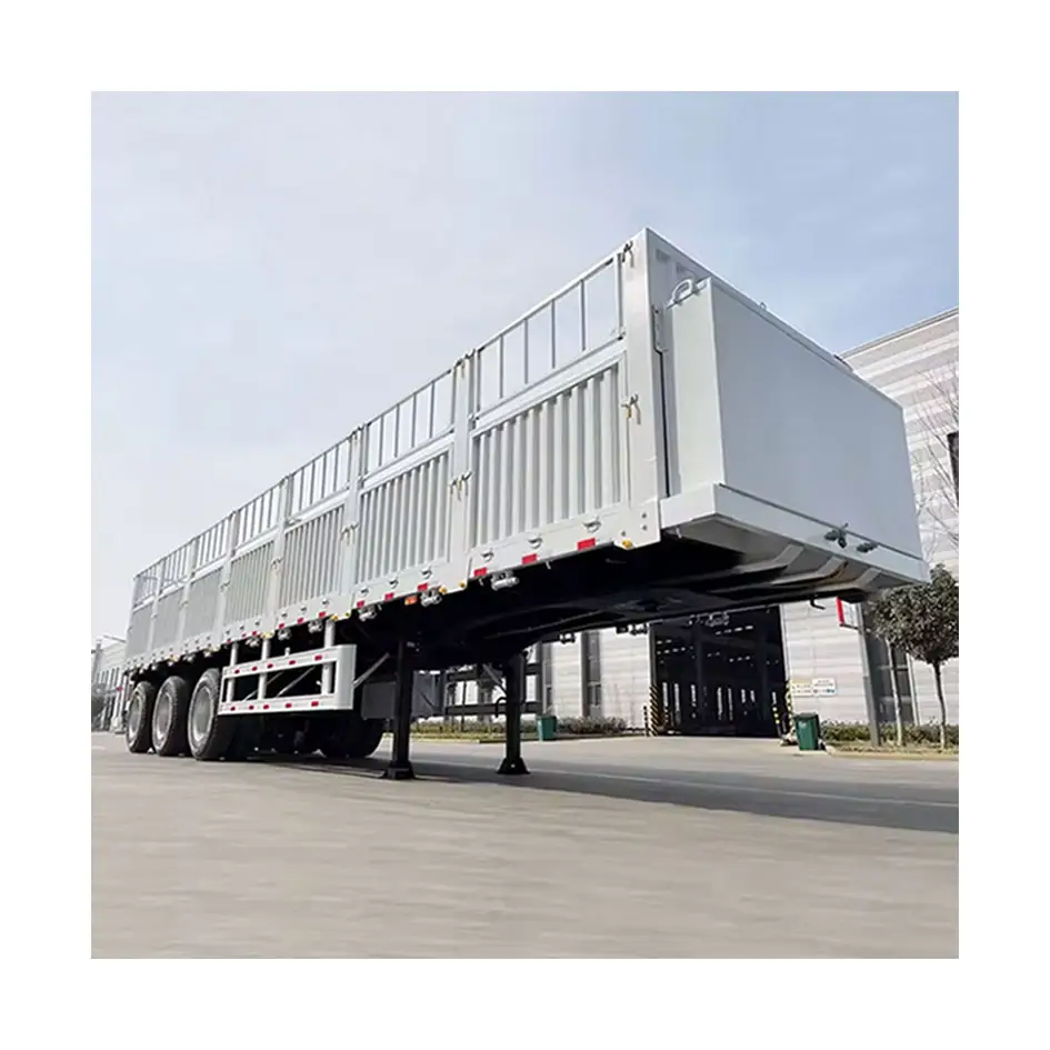 High Quality 3-Axle 40-100 Tons Bulk Cargo Transport Fence Semi-Trailer