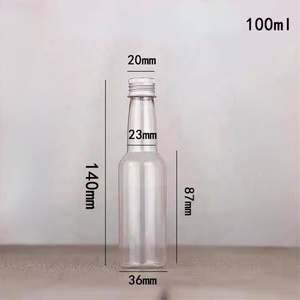 Hot bán 50/ 100 ml nhựa rượu bắn chai/nhỏ rỗng nhựa bắn chai cho rượu vang/nhỏ Pet bắn chai <span class=keywords><strong>container</strong></span> - Product Image 6