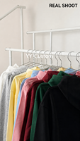 Sweat à capuche en molleton épais personnalisé avec logo pour homme, coupe oversize, brodé, style streetwear, idéal pour l'hiver