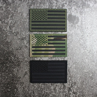 Patchs tactiques réfléchissants en nylon avec boucle auto-agrippante, drapeau américain inversé, infrarouge US Multicam 3D, pour vêtements