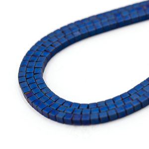 2019 más barato al por mayor <span class=keywords><strong>de</strong></span> 3*3mm cubo cuadrado azul esmerilado hematita <span class=keywords><strong>cuentas</strong></span> sueltas - Product Image 1