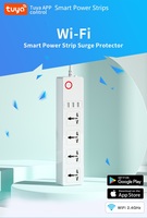Stop Kontak Ekstensi Listrik Industri Smart Life WiFi 3 Pin dengan Port USB, Strip Daya Universal, Timer, Grounding Otomatis, Kabel Listrik India
